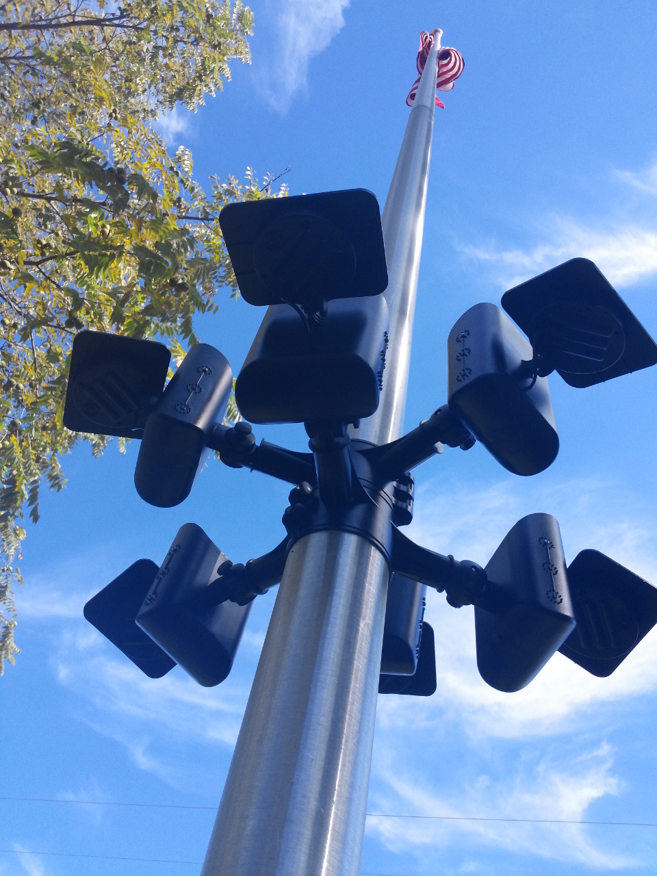 What are some different types of flagpole lights?